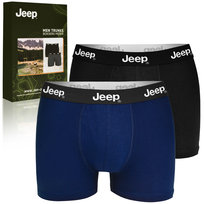 JEEP Bokserki Męskie Klasyczne Black Navy Bawełna 2 sztuki Rozmiar XL Jeep