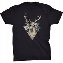 Jeleń Koszulka Czaszka Deer Black Metal Goth GILDAN