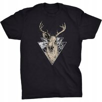 Jeleń Koszulka Czaszka Deer Black Metal Goth