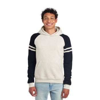 Jerzees Bluza Z Kapturem Unisex Varsity Colour Block Nublend Dla Dorosłych (L / Ciepły Biały) - JERZEES