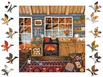 Jesienna Kuchnia L Drewniane Puzzle Premium 3D Jigsaw Adawoo