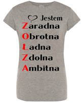 Jestem Zołza T-Shirt nadruk Modny R.XL