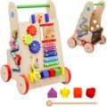 Jeździk Edukacyjny Pchacz/Chodzik Drewniany Kolorowy&nbsp;-&nbsp;Funfit Kids