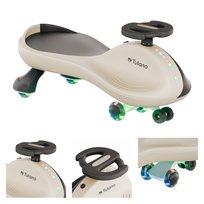 Jeździk grawitacyjny dla dzieci Focus 35, z podświetleniem LED, do 100 kg, Beżowy