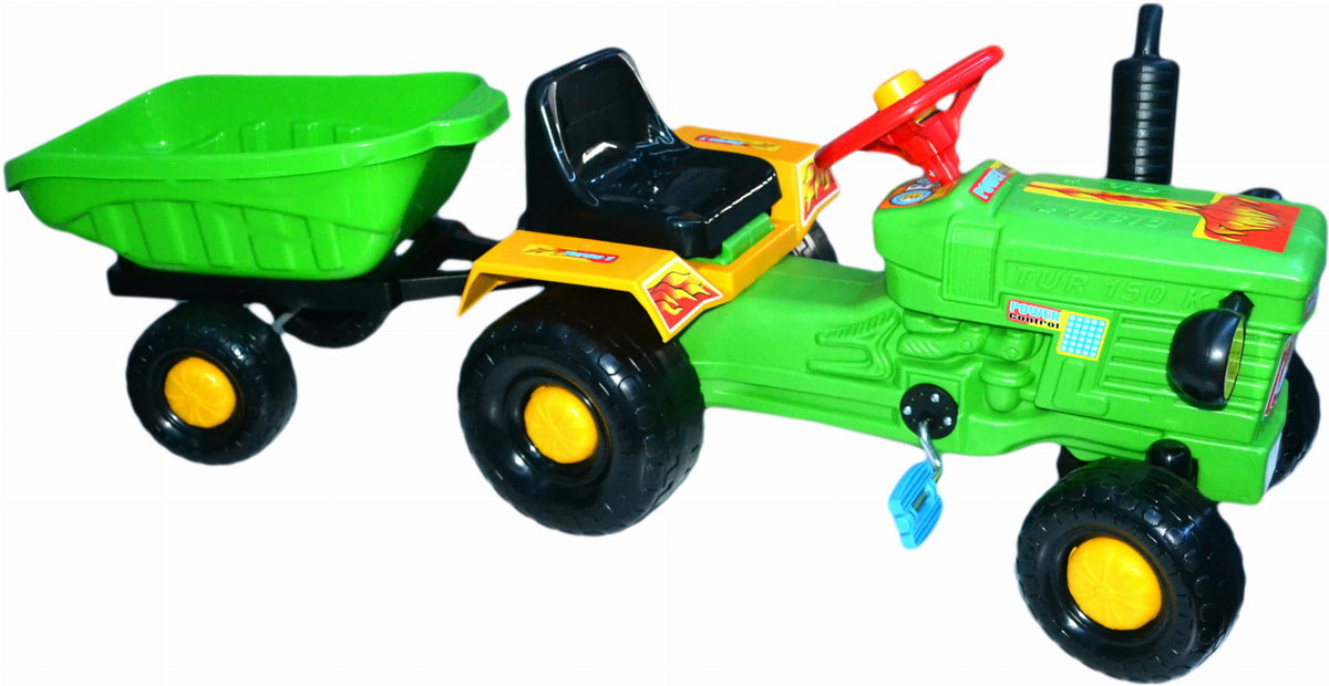 Jeździk Traktor z przyczepą BJ Plastik ZIELONY