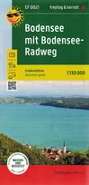 Jezioro Bodeńskie / Bodensee mit Bodensee-Radweg. Wodoodporna mapa samochodowo-turystyczna 1:130 000 Opracowanie zbiorowe