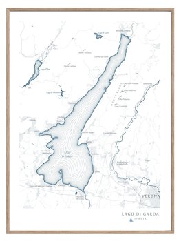 Jezioro GARDA Włochy 40x50cm plakat mapa wakacje - Mapsbyp