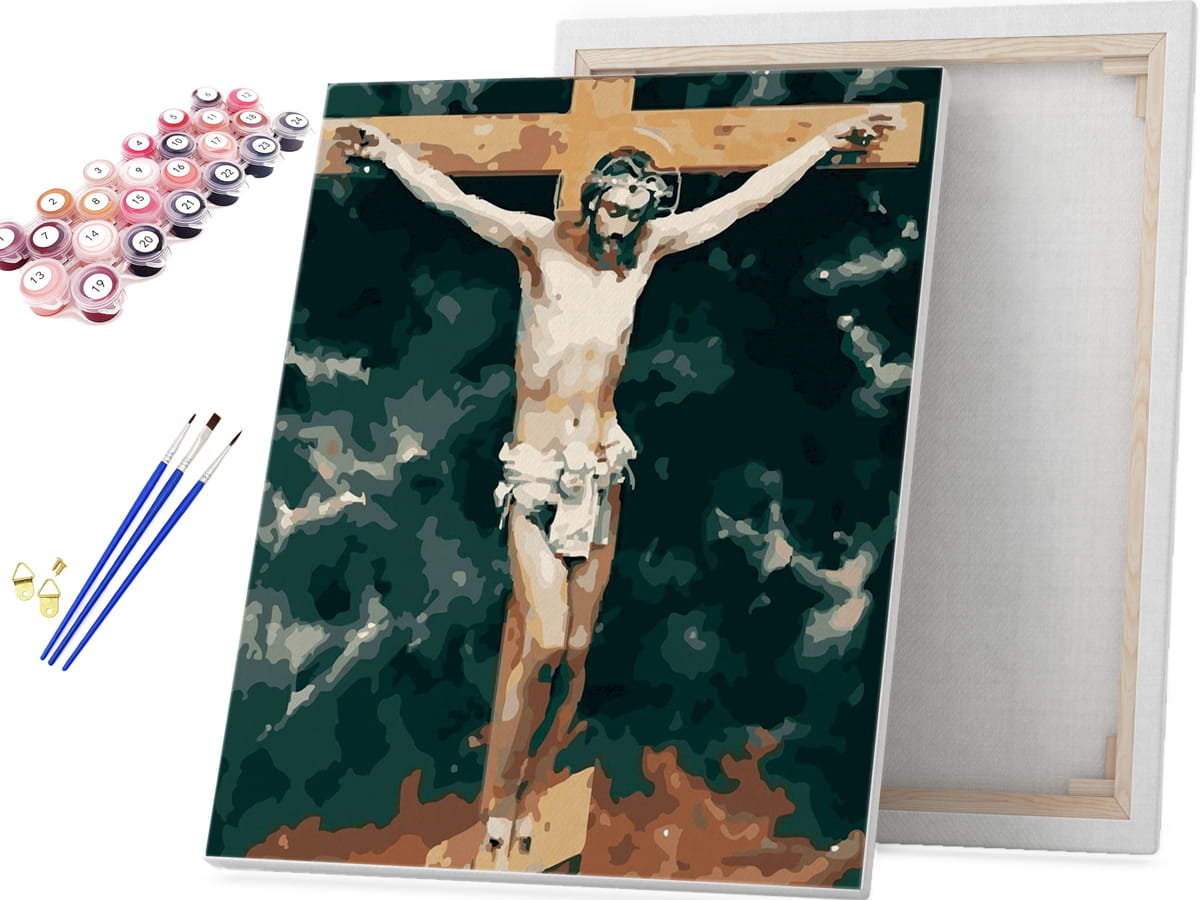 Chrystus Na Krzyżu Martin Schongauer - Jezus Chrystus na krzyżu - Malowanie po numerach - Beliart | Sklep