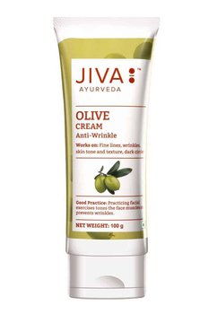 JIVA, Krem oliwkowy do twarzy nawilżający, przeciwzmarszczkowy,100 g - JIVA