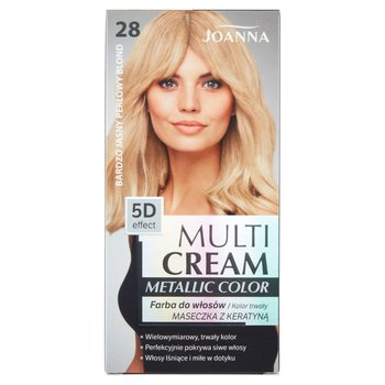Joanna, Multi Cream Metallic Color, farba do włosów 28 Bardzo Jasny Perłowy Blond - Joanna