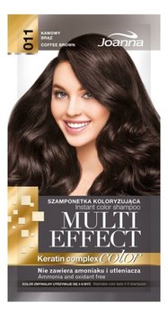 Joanna, Multi Effect, szamponetka koloryzująca 11 Kawowy Brąz, 35 g - Joanna