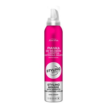 Joanna, Styling Effect, pianka do włosów Długotrwała Objętość extra strong, 150 ml - Joanna