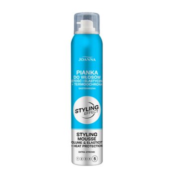 Joanna Styling Effect Pianka do włosów Objętość i Elastyczność+termoochrona  extra strong 150ml - Joanna