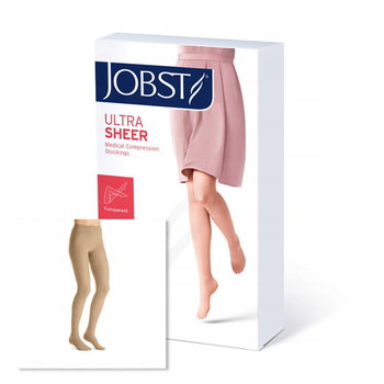 Jobst UltraSheer, rajstopy CCL1, naturalne, rozmiar III, zamknięte palce, 1 para - ESSITY