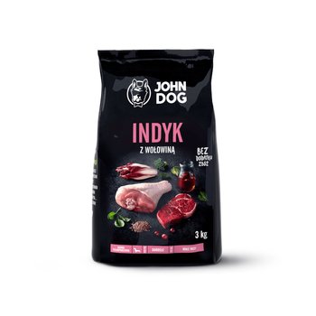 John Dog Adult Small Breed indyk z wołowiną i warzywami 3kg - JOHN DOG