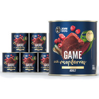 John Dog BERRY ADULT DZICZYZNA z malinami 6x800g