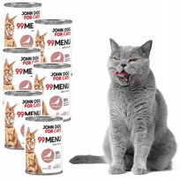John Dog for Cats Karma mokra 99 MENU dla kota bażant 6 x 400 g