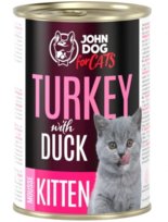John Dog for Cats Mousse Kitten Indyk/kaczka 400g