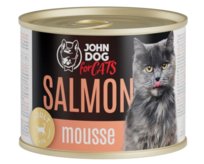 John Dog for Cats Mousse łosoś mus 200g