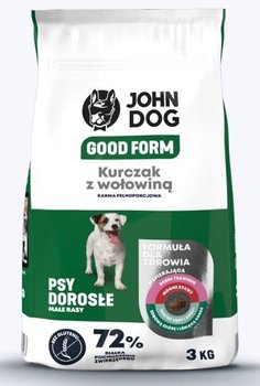John Dog Good Form Kurczak Z Wołowiną Dorosłe Małe Rasy 3Kg - JOHN DOG