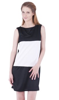 John zack czarno-biała sukienka mini - sarcia.eu