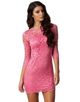 John Zack koronkowa, różowa sukienka M - sarcia.eu