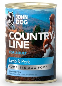 JohnDog Country Adult jagnięcina/wieprzowina 800g - JOHN DOG