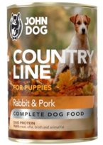 JohnDog Country Puppy królik/wieprzowina 800g