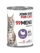 JohnDog ForCat 99 Menu Adult Indyk 400g