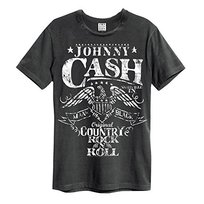 Johnny Cash: Johnny Cash Eagle Amplified Vintage Charcoal Xx Large T Shirt 