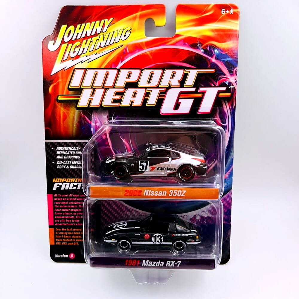 Johnny Lightning 2022 Release 1 Import Heat/GT Version B (2-Pack) 1:64