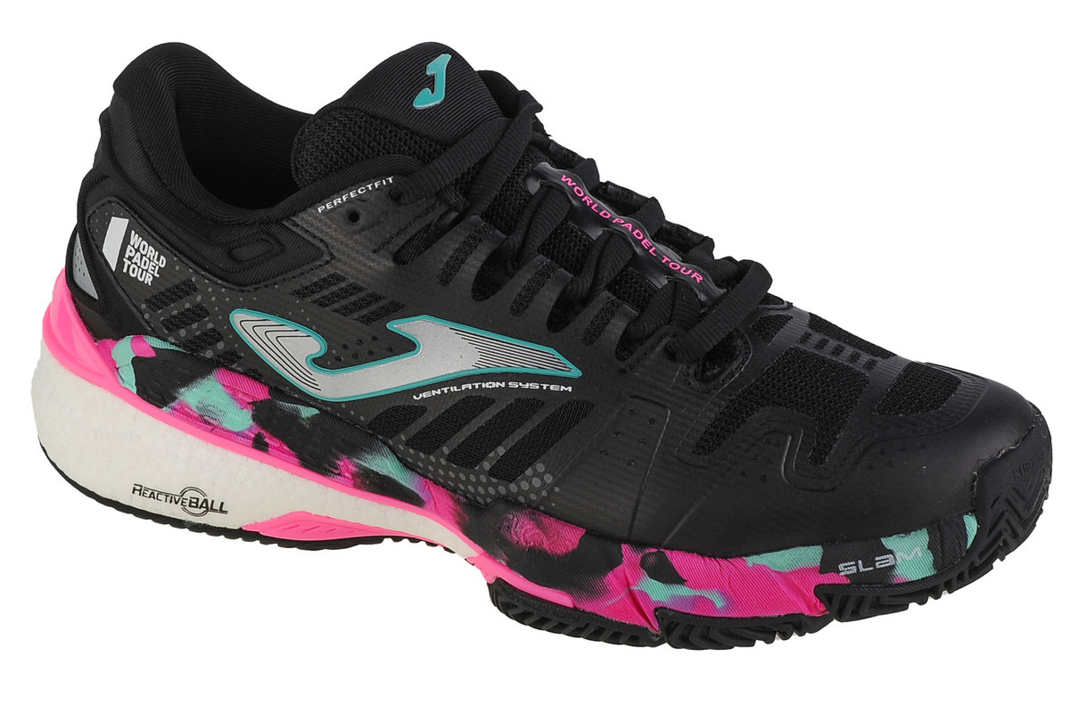 Joma Slam Lady 2512 Gray - Chaussures De Padel Femme - Tige Maille Respirante, Semelle Caoutchouc à Crampons, Amorti Phylon