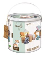 Joueco, drewniane klocki w wiaderku The Wildies Family Joueco