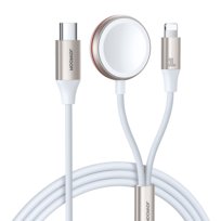 Joyroom 2 W 1 Kabel Lightning I Ładowarka Indukcyjna Do Apple Watch 1.5M JoyRoom