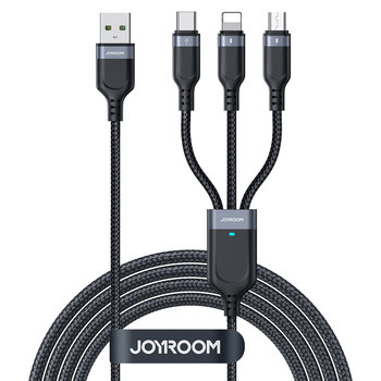 Joyroom Kabel 3-W-1 Multi-Use Series S-1T3018A18 Lightning Usb-C Micro Usb 1.2M - Joyroom