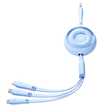 Joyroom kabel zwijany 3w1 S-A40 Colorful Series USB-A do USB-C / Lightning / microUSB 1m - Joyroom