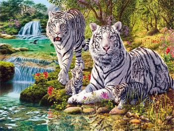 Ju-Piter, Diamentowa mozaika Rodzina białych tygrysów 60646 - JU-PITER