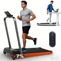 JUICEASE P100 PRO 2 w 1 Składana Elektryczna Bieżnia Domowa, 2.5KM, 1–10 km/h, Cichy Silnik, Max 100 kg, Regulacja Nachylenia