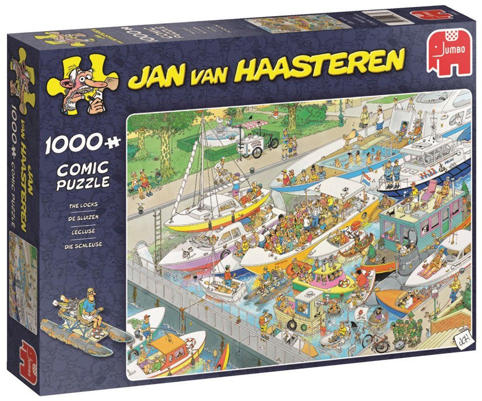 Jumbo, puzzle, Jan Van Haasteren, Blokada na rzece, 1000 el.