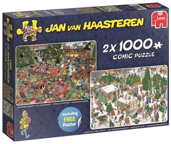 Jumbo, puzzle, Jan Van Haasteren, Jan van Haasteren, Świąteczne prezenty, 2x1000 el. - Jumbo