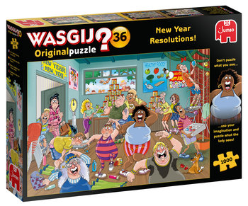 Jumbo, puzzle, Wasgij Original 36, Postanowienia noworoczne, 1000 el. - Jumbo