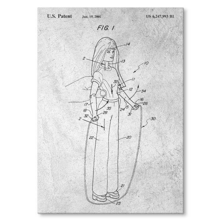 Jumping rope doll Stone Metalowy Plakat Blacha dekoracyjna Tabliczka ...