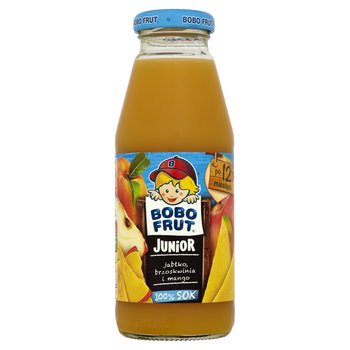 Juniorfrut, Sok 100% jabłko, brzoskwinia i mango, 300 ml, 12m+ - JuniorFrut