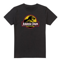 Jurassic Park T-Shirt Męska Logo (M / Czarny) Jurassic Park