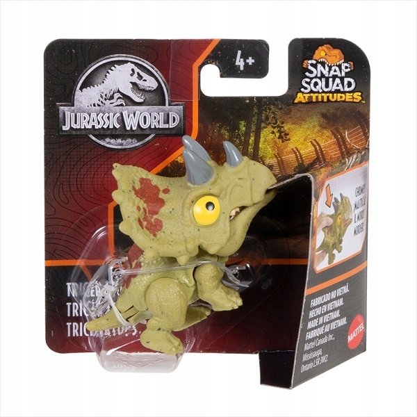 Zdjęcia - Figurka / zabawka transformująca Mattel Jurassic World Snap Squad Figurka Triceratops 