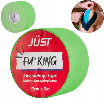 JUST FU*KING taśma kinezjologiczna ZIELONY kinesiology tejp 5mx5cm - Just