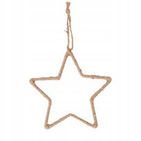 Jutowa zawieszka Obręcz Gwiazdka 20cm OBRĘCZ DO DEKORACJI