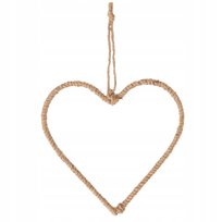 Jutowa zawieszka Obręcz SERCE 20cm OBRĘCZ DO DEKORACJI
