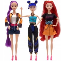 K-Pop DEMON HUNTERS 3 szt LALKI Prezent Rumi Mira i Zoey Figurki 30cm