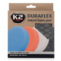 K2 DURAFLEX Gładka gąbka polerska, wykończeniowa, 150mm, mocowanie na rzep K2